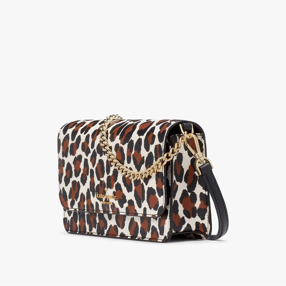 🐆 Kate Spade Madison Spotted Leopard Willow Mini Flap Crossbody - Picture 3 of 4